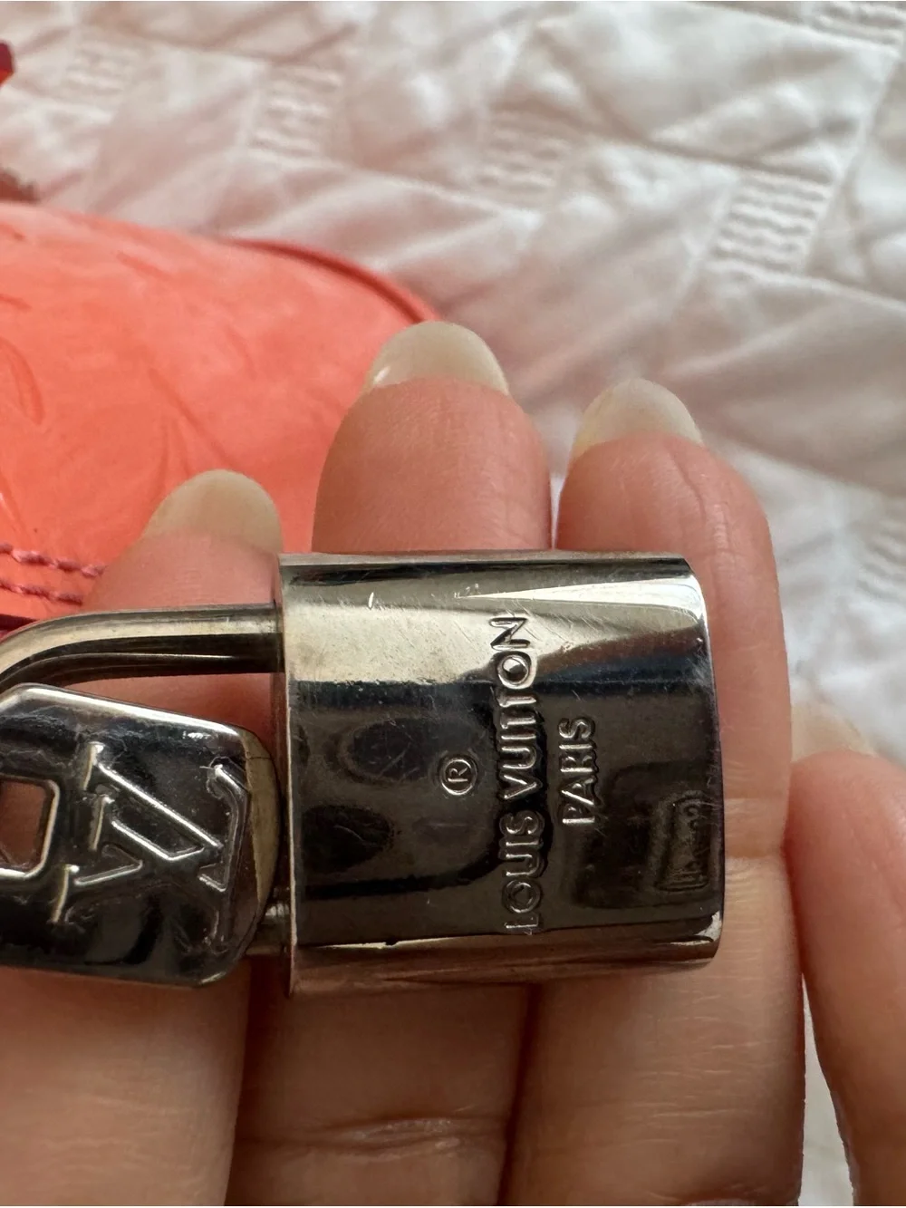 Louis Vuitton Coral Vernis Alma Satchel